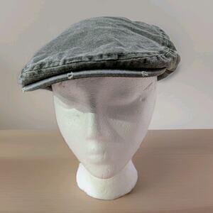 Levi's Men's Flat Cap Ivy Hat Green 100% Cotton Cabbie Newsboy Snapback One Size